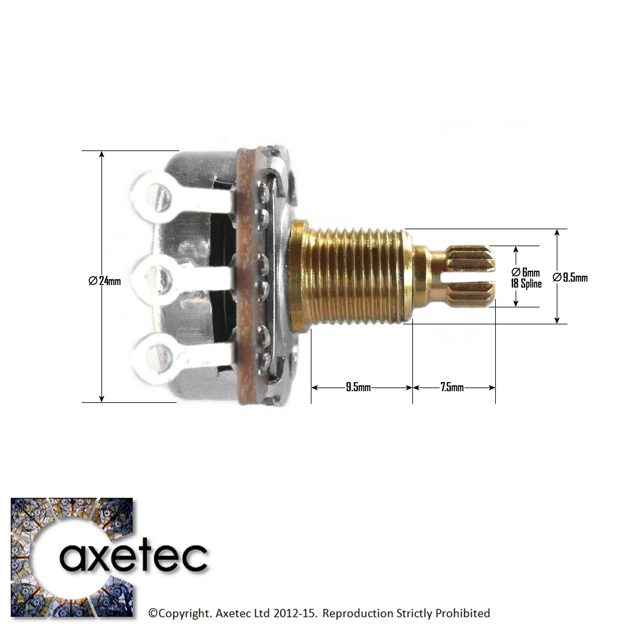 Guitar Spares from Axetec - Guitar Volume & Tone Pots wiring diagram for epiphone 