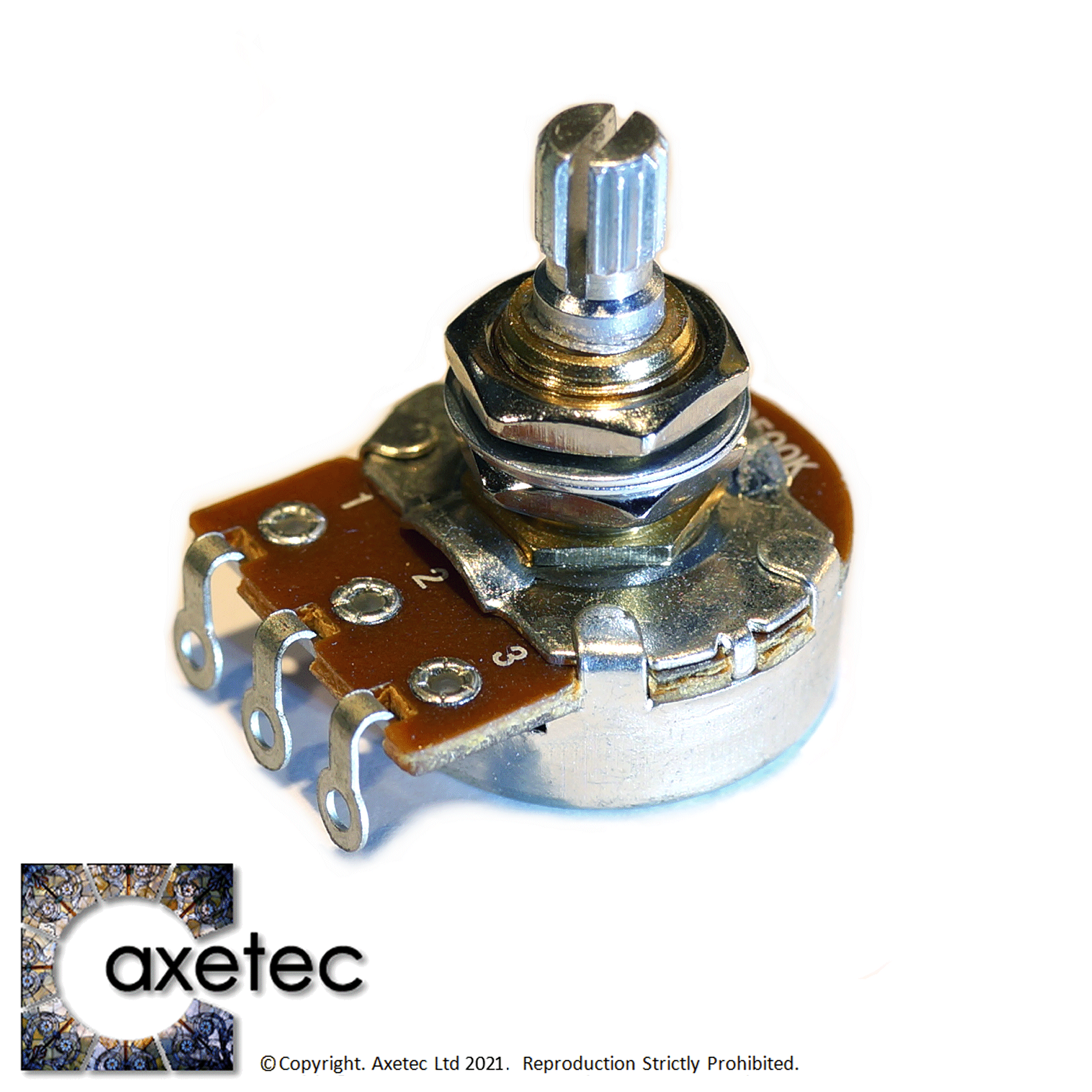 HEALLILY A250K Guitar Potentiometers Shaft Audio Taper Potentiometer Split Shaft Curved Pot